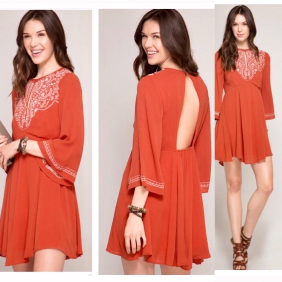 Fashion BohoLoco Dresses & Skirts - Bohemian Embroirdered Keyhole Dress